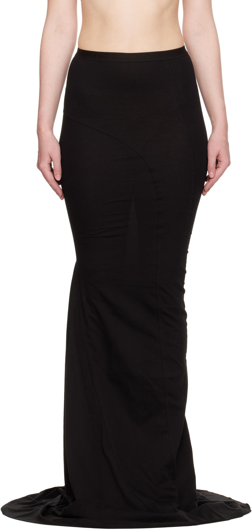 Nederdel Rick Owens Rick Owens Hollywood Lido Maxi Skirt Sort | RO01E7378 JA