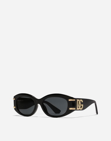 Solbriller Dolce & Gabbana Dolce & Gabbana DG Griffe Oval Sunglasses Sort | VG4502VP1879V000, 2