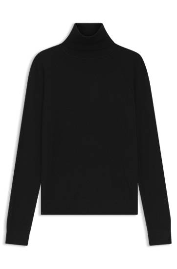 Sweater BOSS Rollneck sweater merino wool Sort | 50548298, 0