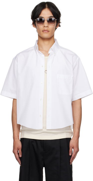 Skjorte Maison Margiela Maison Margiela Cropped Button-Up Shirt Hvid | S50DR0012 S43001, 0