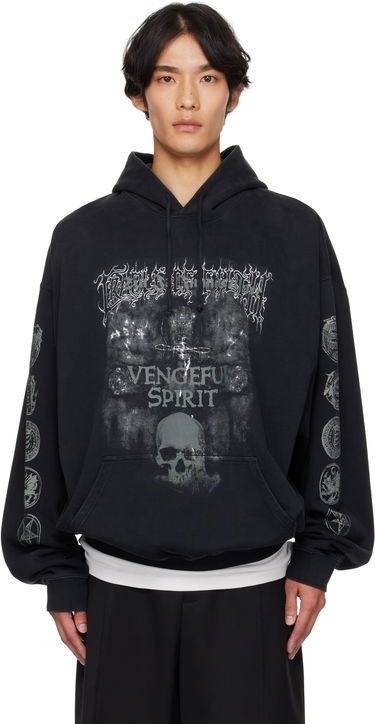Sweatshirt VETEMENTS Vetements Cradle of Filth 'Vengeful Spirit' Oversized Hoodie Sort | UCF76HD650M, 0