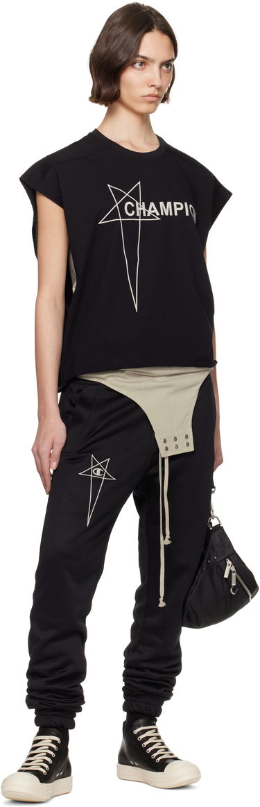 Tanktop Rick Owens Rick Owens Champion Edition Micro Tatlin Tank Top Sort | CW01E1668 CHJG, 3