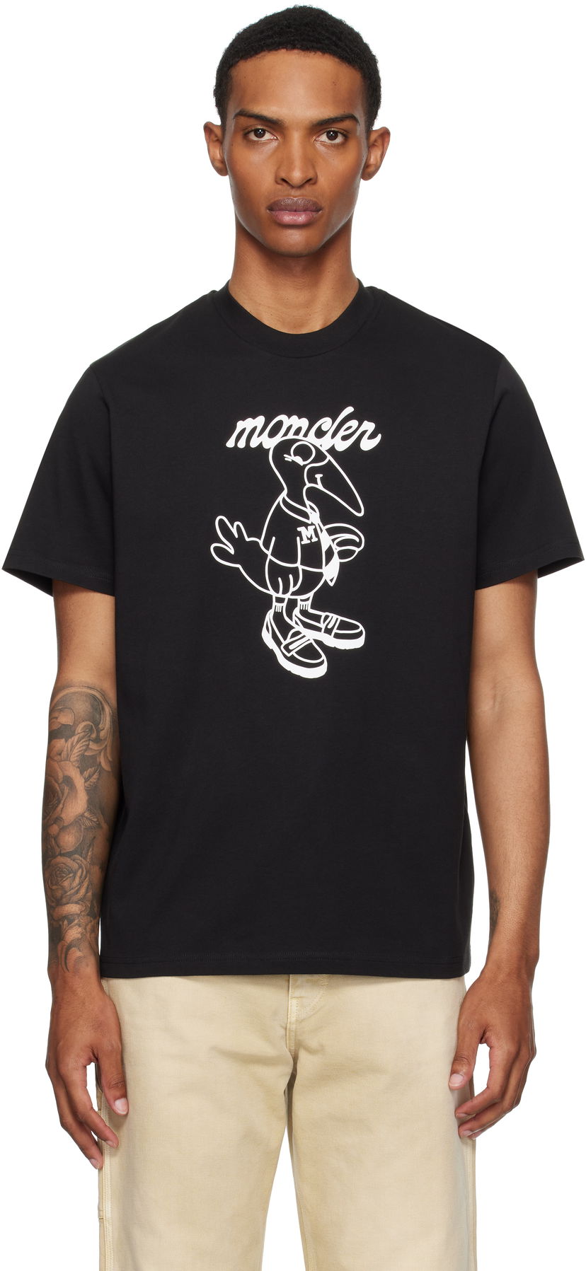 T-shirt Moncler Moncler Archivio Creativo Graphic T-Shirt Sort | K20918C0001689AJS