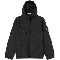 Jakke Stone Island Supima Cotton Twill Stretch-TC Hooded Jacket Sort | 801542610-V0029, 1