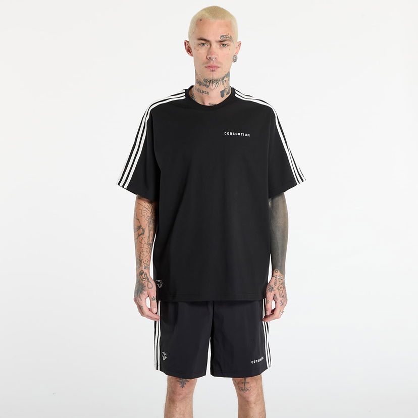 T-shirt adidas Originals Kith Consortium Oversized Striped T-Shirt Sort | KF1994