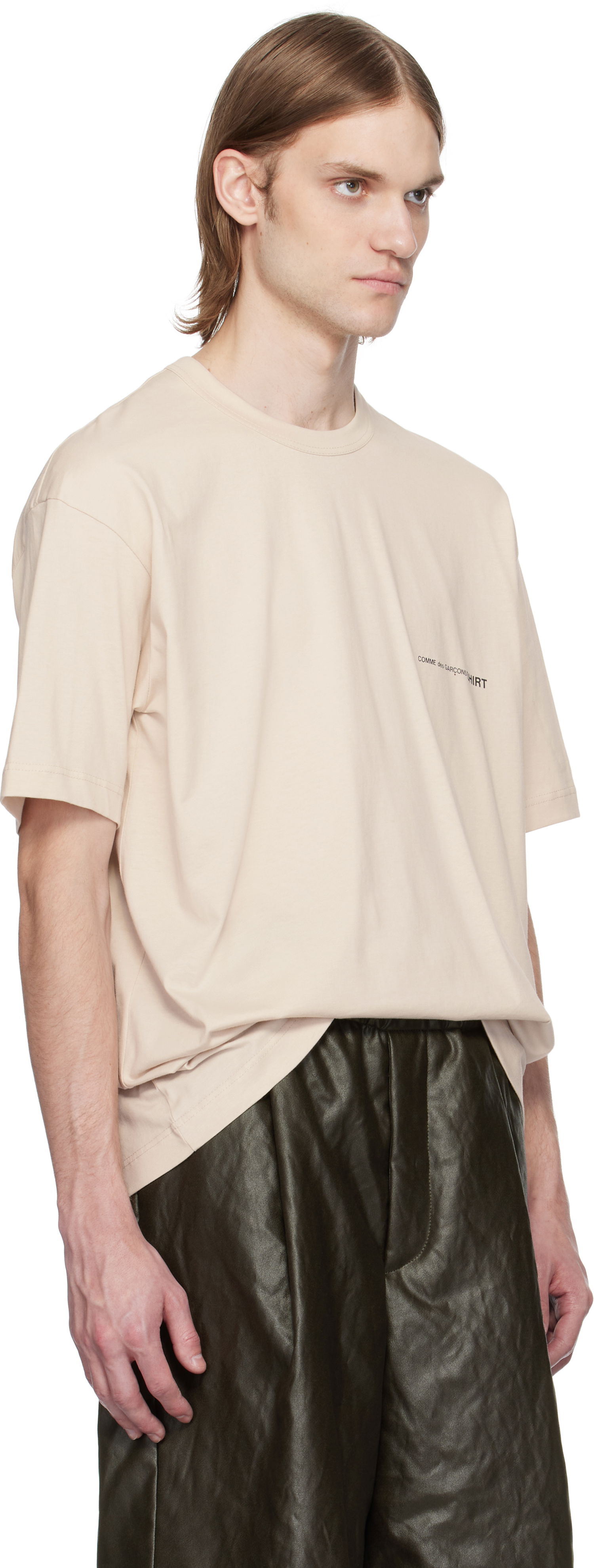 T-shirt Comme des Garçons Comme des Garçons Shirt Oversized T-Shirt Beige | FO-T023-051, 1
