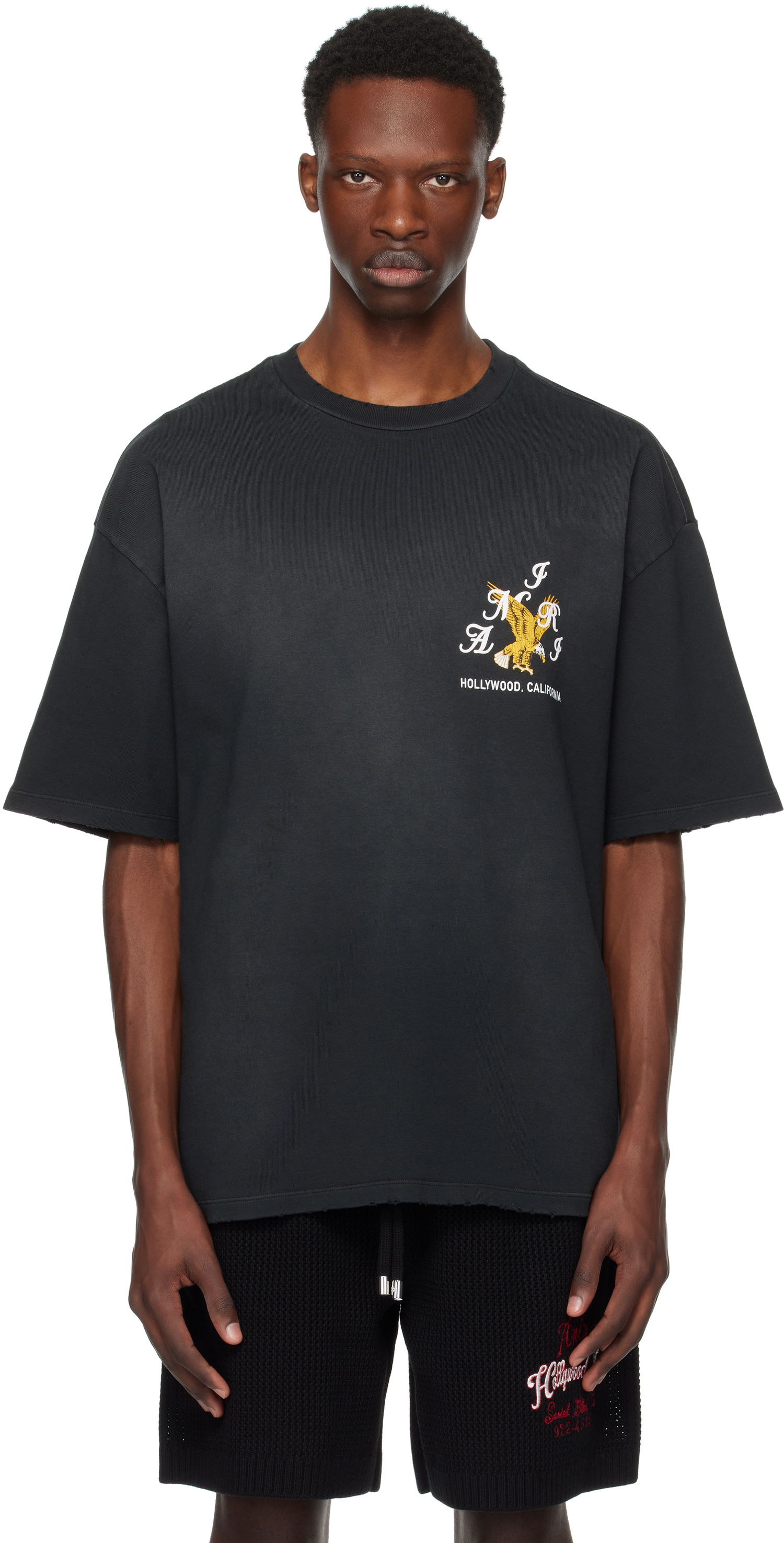 T-shirt AMIRI AMIRI Eagle Oversized T-Shirt Sort | AMJYTE1232, 0