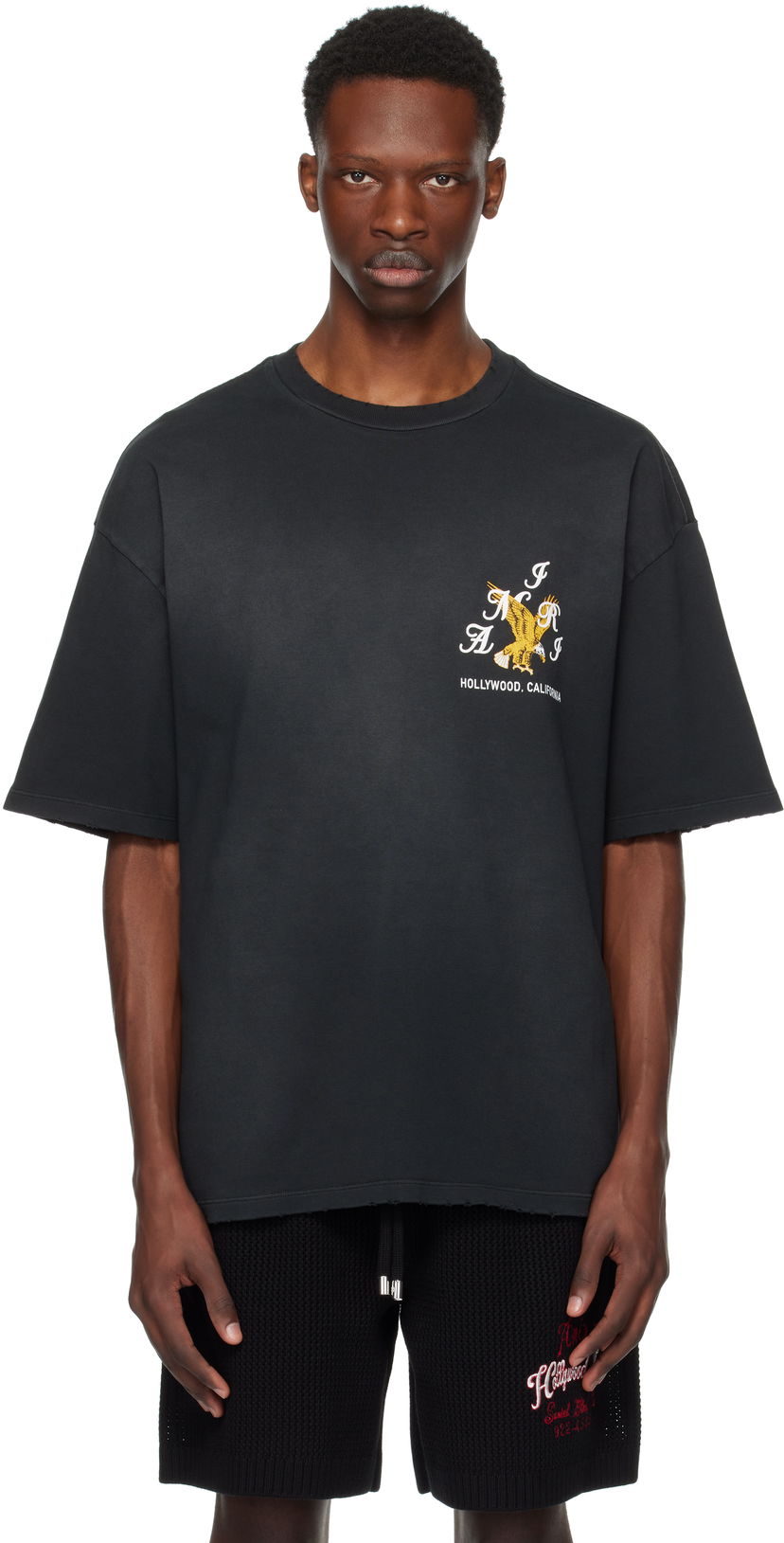 T-shirt AMIRI AMIRI Eagle Oversized T-Shirt Sort | AMJYTE1232