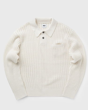 Sweater OBEY Obey Duane Polo Knit Sweater Hvid | 151000112-NAT, 0