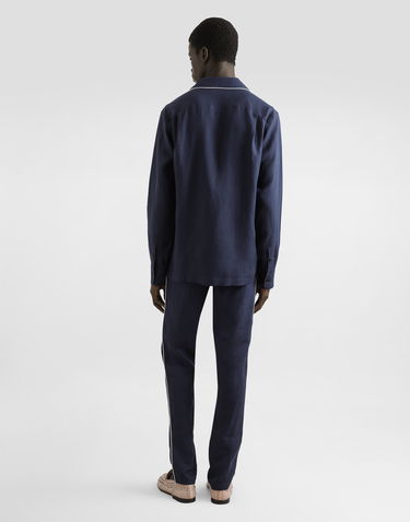 Pyjamas Dolce & Gabbana Dolce & Gabbana Linen Pajama Pants Mørkeblå | GVCRATFU4LGB0665, 2
