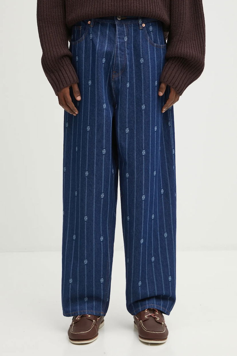 Jeans Drôle de Monsieur Drôle de Monsieur Le Jean Baggy Monogramme Jeans Blå | I.BP168.CO238