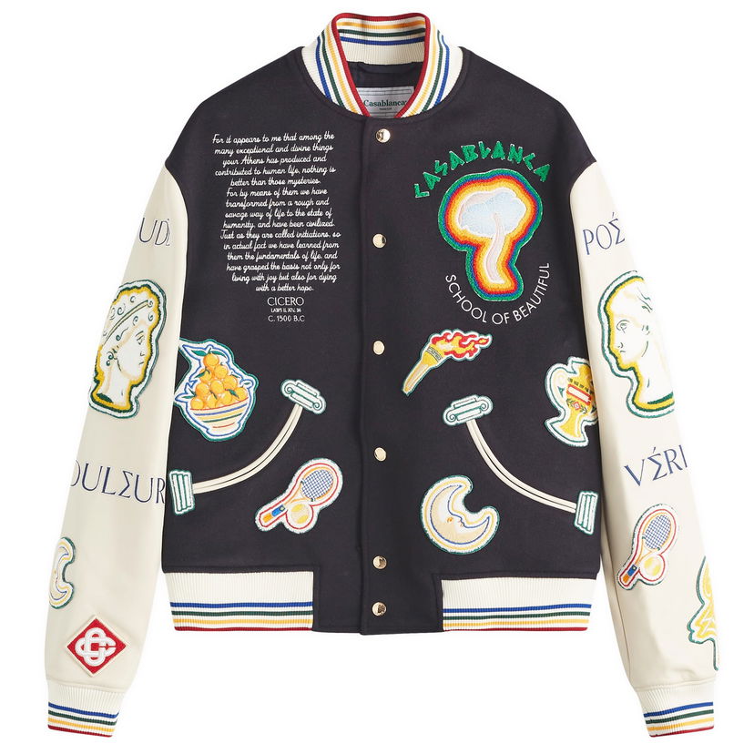 Bomberjakke Casablanca Varsity Jacket Mørkeblå | MF24-OT-131-01