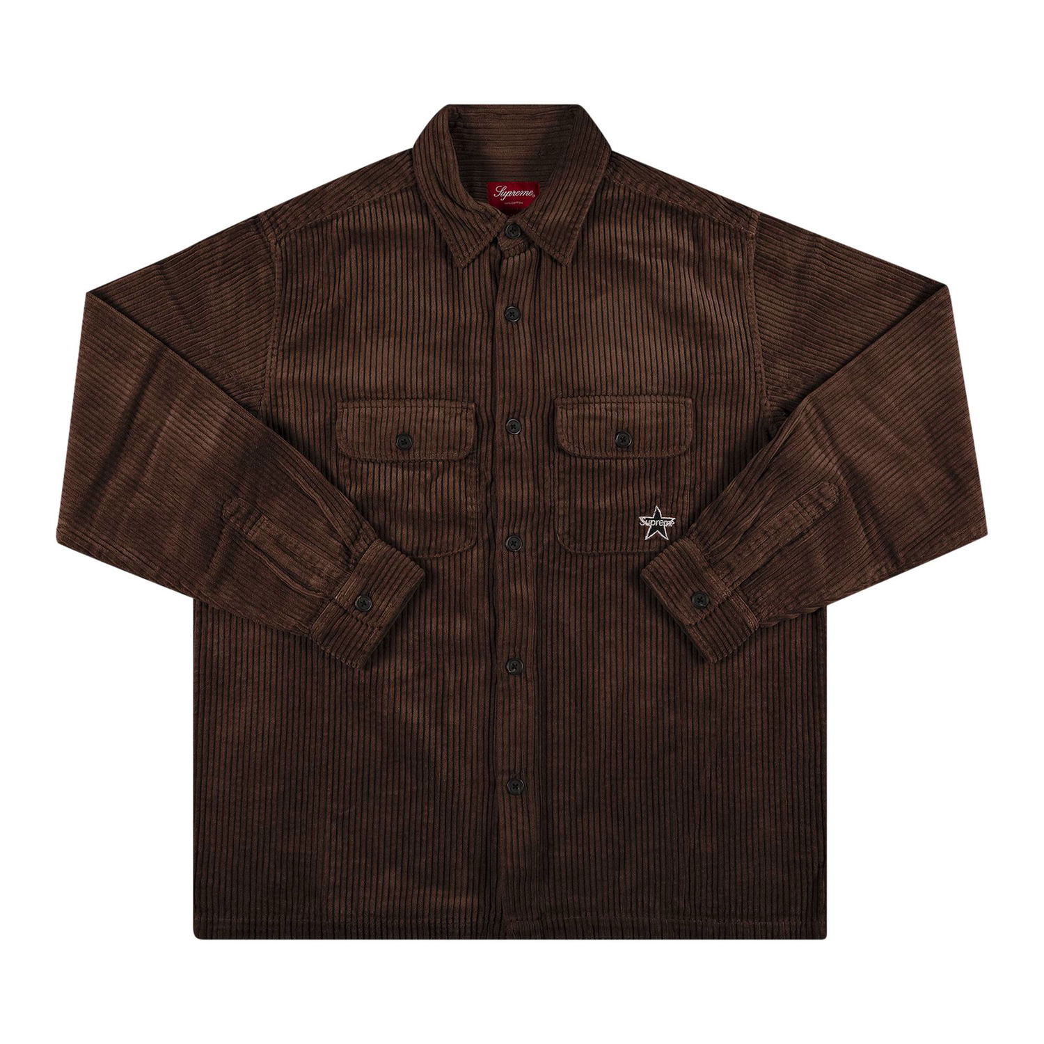 Skjorte Supreme Corduroy Shirt Brun | SS22S33 BROWN, 1