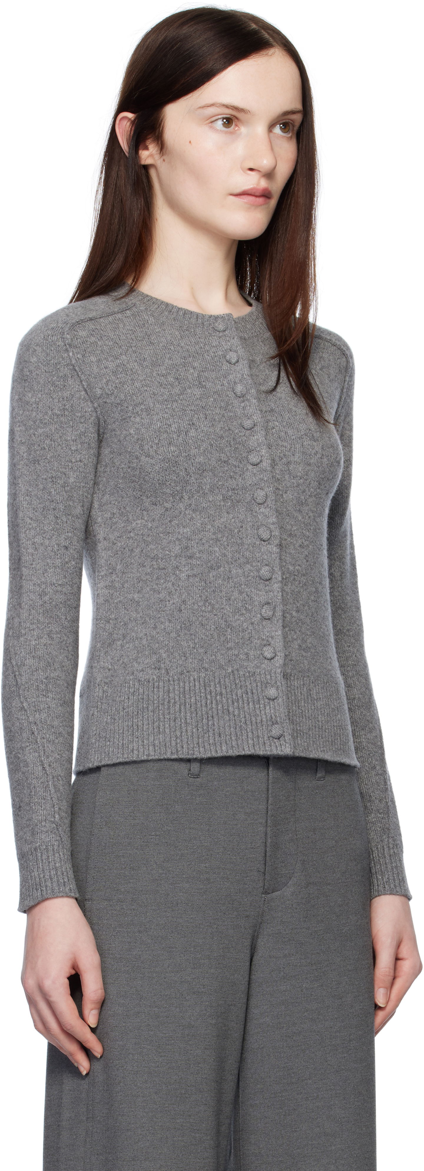 Sweater rag & bone Bridget Wool Cardigan Grå | WAS24H007MM07, 1