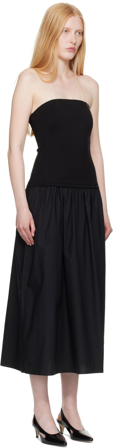 Kjole rag & bone rag & bone Irina Mixed-Media Midi Dress Sort | WAC25P3017D817, 1