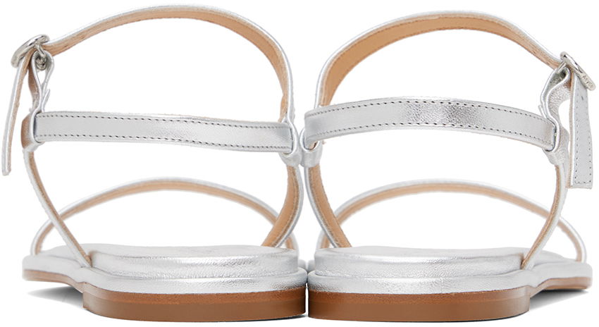 Skopleje Aeyde Aeyde Nettie Flat Sandals Metalisk | A11-FS-TTTR08FL49-SS24-920-051, 1