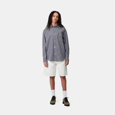 Skjorte Carhartt WIP Carhartt WIP Arvin Long Sleeve Striped Shirt Mørkeblå | I034560_2, 1