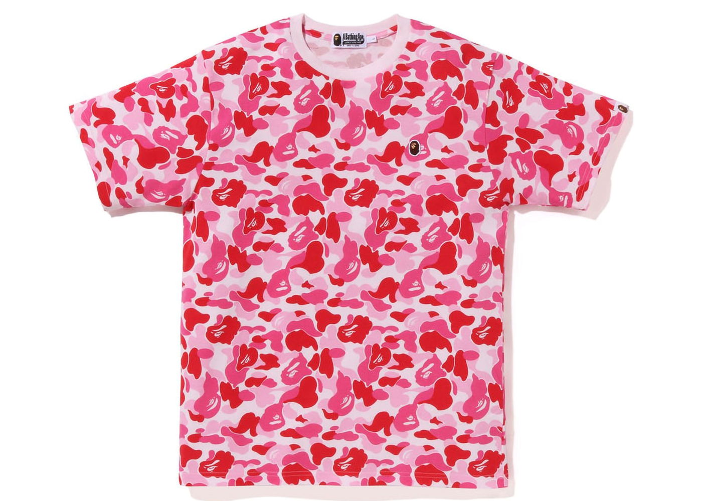T-shirt BAPE ABC Camo Ape Head One Point Tee Lyserød | 1J30-109-015, 0