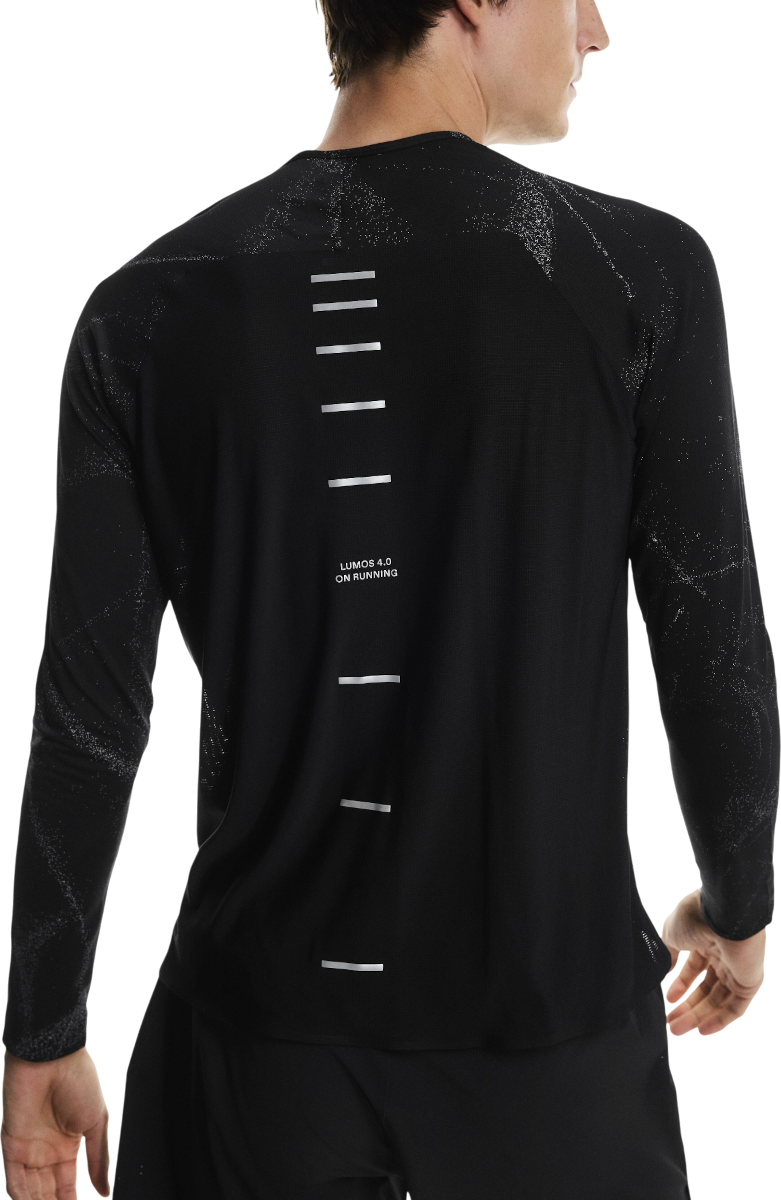 T-shirt On Running Performance Reflective Long-Sleeve T-Shirt Lumos Sort | 1mf30230553, 1