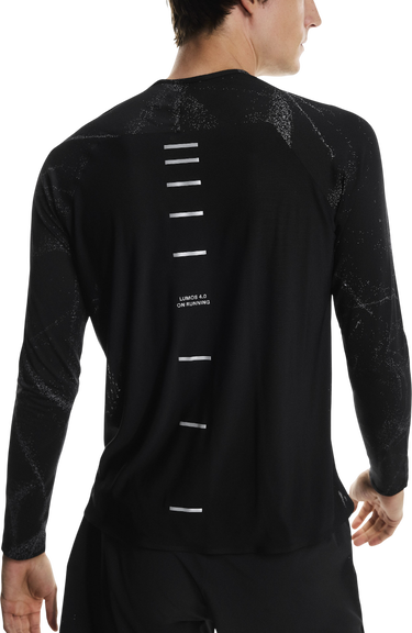T-shirt On Running Performance Reflective Long-Sleeve T-Shirt Lumos Sort | 1mf30230553, 1