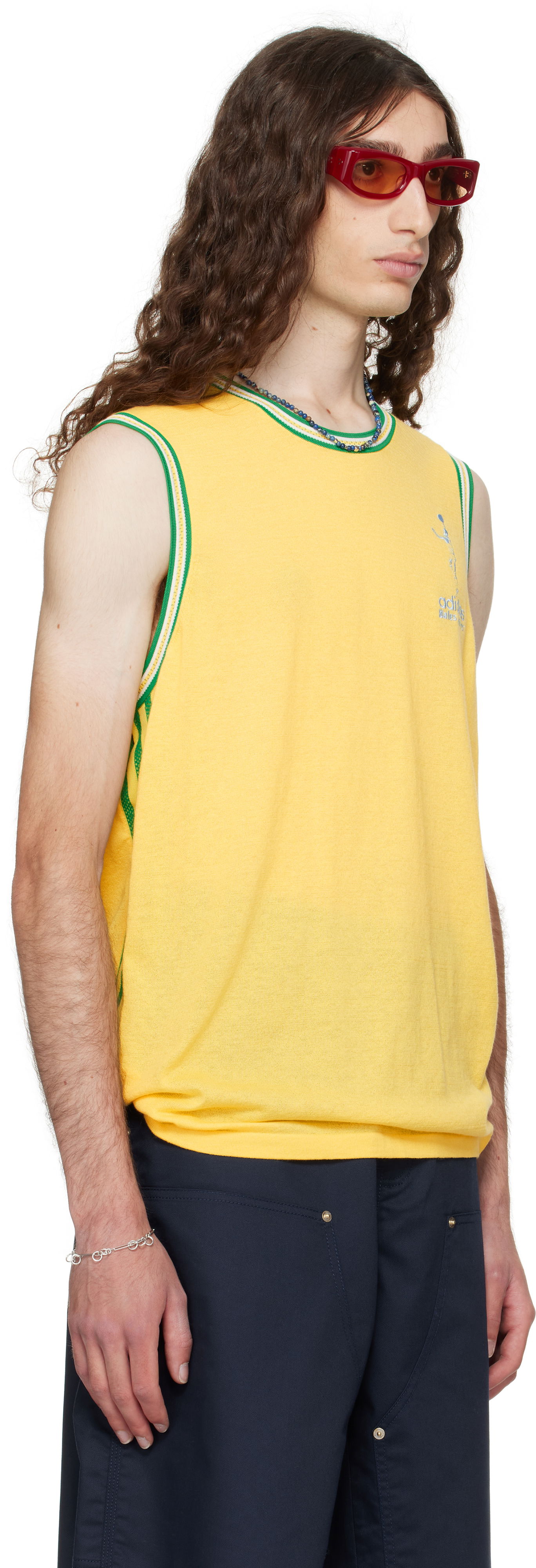 Tanktop Wales Bonner Wales Bonner adidas Originals Edition Jab Tank Top Gul | JY6077, 1