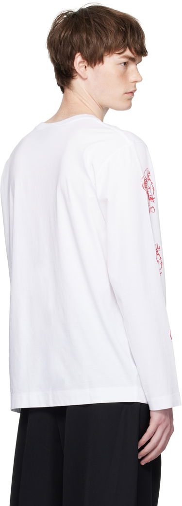T-shirt Simone Rocha Simone Rocha Tortoise & Hare Graphic Long Sleeve T-Shirt Hvid | 5194P51-M 0569, 2