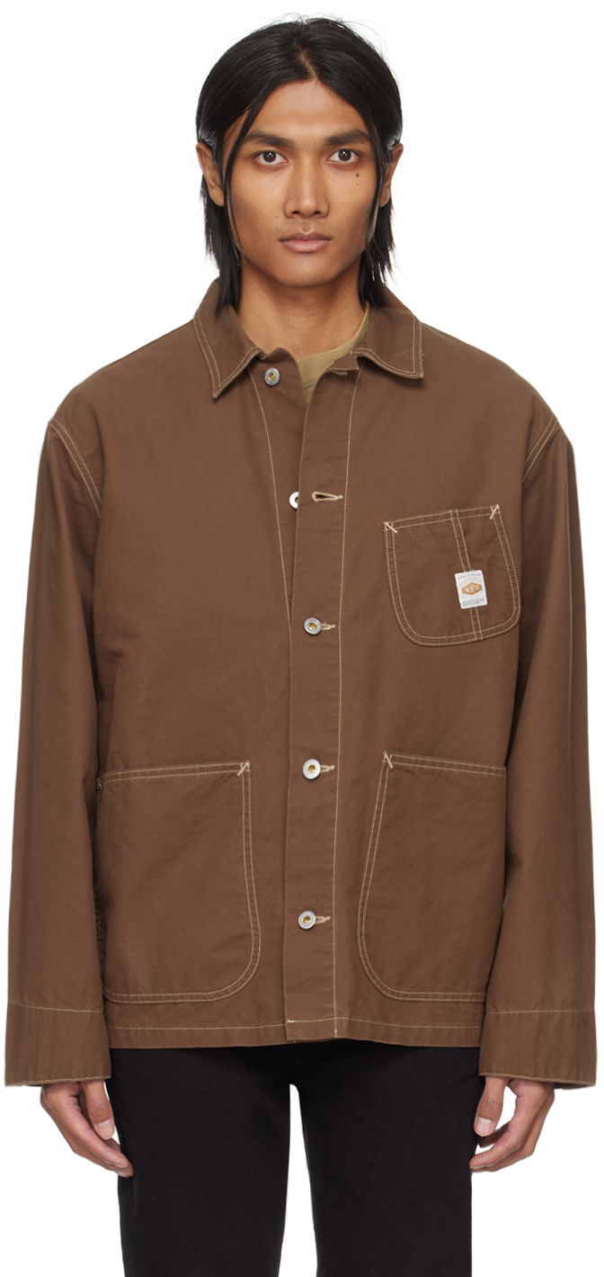 Jakke Nudie Jeans Howie Waxed Chore Jacket Brun | 160859, 0