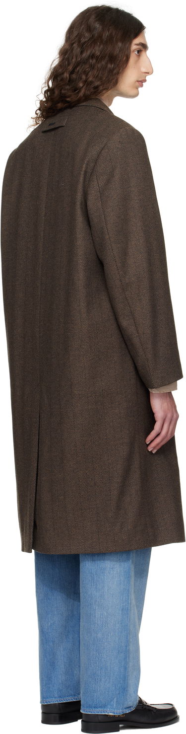 Frakker BOSS Hugo Regular Fit Concealed Closure Coat Brun | 50542695, 2