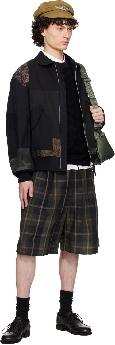 Bomberjakke Comme des Garçons CDG Homme Nylon Back Satin Mix Jacket Sort | HO-J023-051, 3