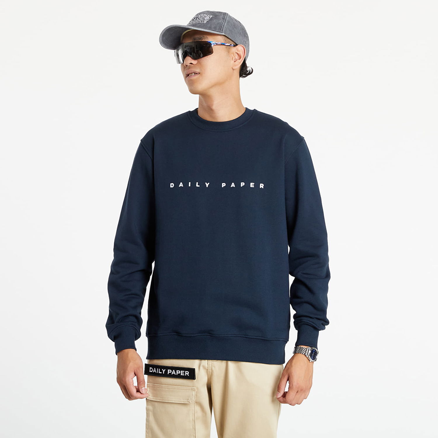 Sweatshirt DAILY PAPER Alias Sweater Mørkeblå | 191326, 0