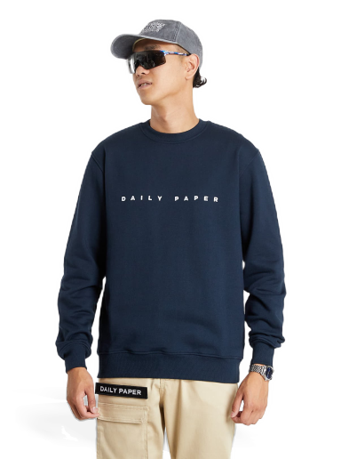 Sweatshirt DAILY PAPER Alias Sweater Mørkeblå | 191326