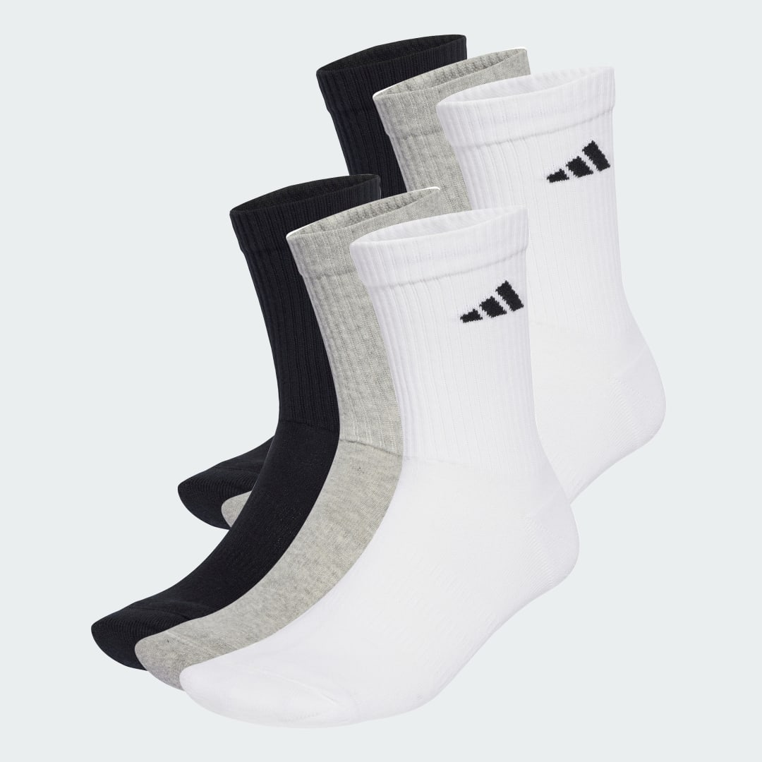Sokker adidas Performance Cushioned Crew Socks - 6 Pairs Grå | JW6008, 0