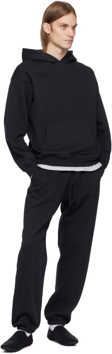 Sweatshirt SKIMS SKIMS Fleece Lounge Relaxed Hoodie Sort | PL-PLO-8461M-WASHED ONYX, 3