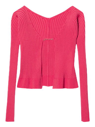 Sweater Jacquemus La Maille Pralu Longue Cardigan Lyserød | 213KN500 2190 430