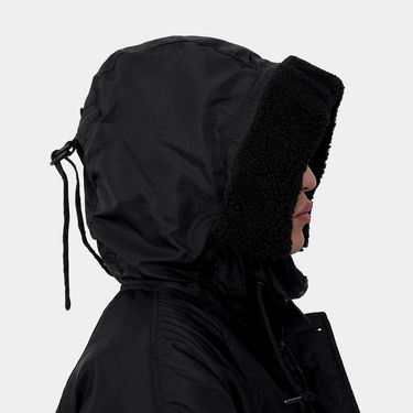 Parka Carhartt WIP Hooded Parka with Faux-Fur Lining Sort | I033929_9, 4