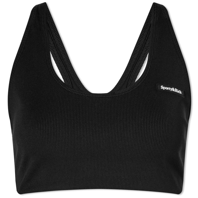 Bh Sporty & Rich Sporty & Rich Serif Rib Bra Sort | BR841BK