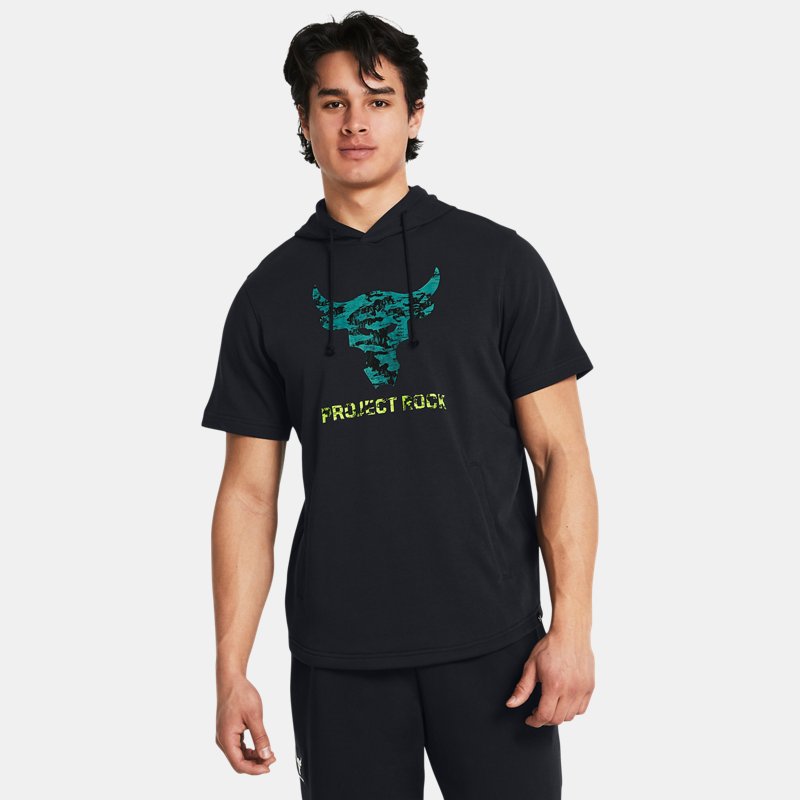 T-shirt Under Armour Project Rock Payoff Terry Kurzarm Sort | 1383227-001