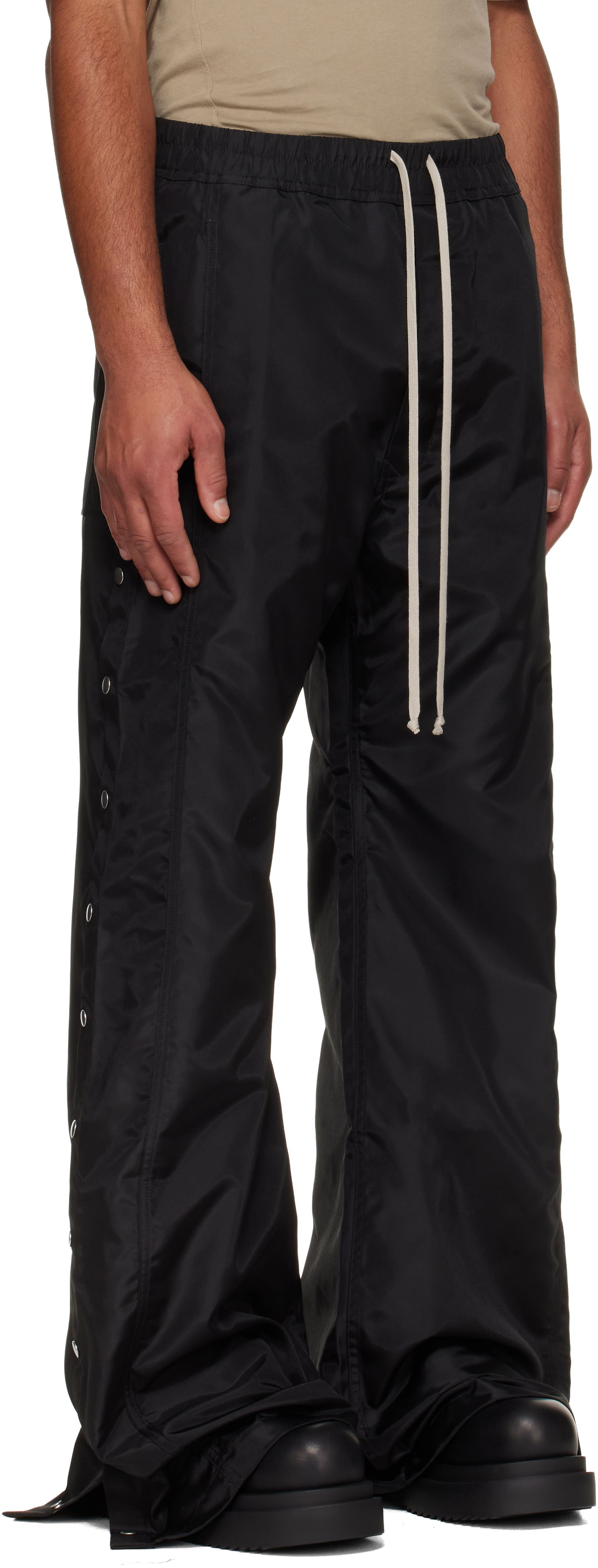 Joggingbukser Rick Owens DRKSHDW Concordians Pusher Elastic Waist Wide-Leg Track Pants Sort | DU02E7393 NCV, 1