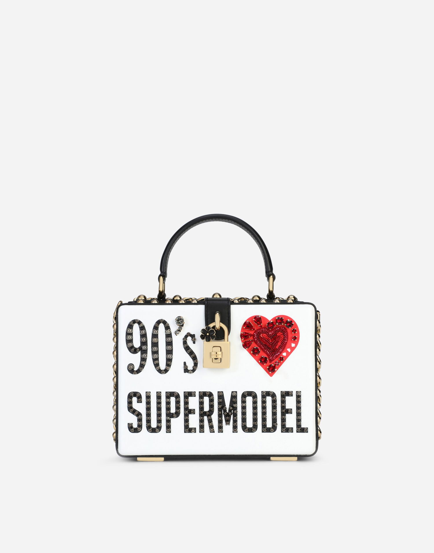 Håndtaske Dolce & Gabbana Dolce & Gabbana 90's Supermodel Box Bag Hvid | BB5970AQ686HW3HZ, 0