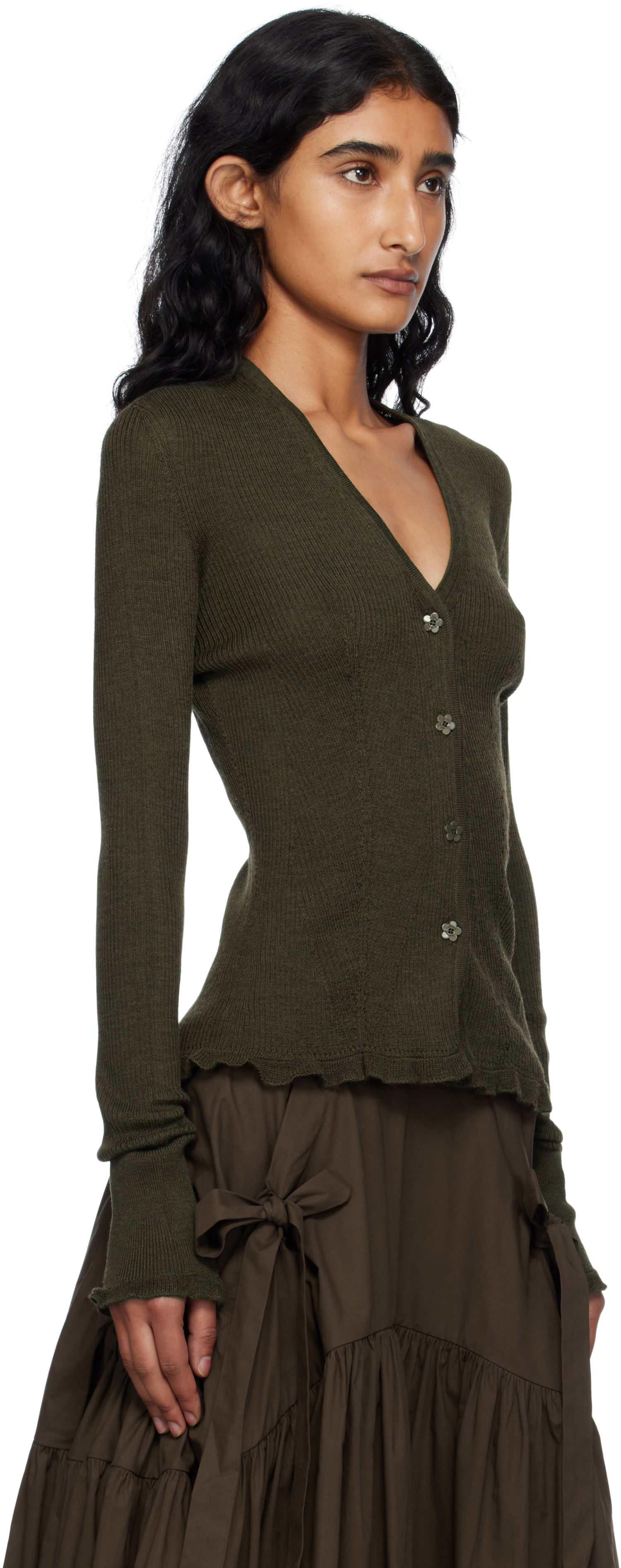 Sweater Cecilie Bahnsen Cecilie Bahnsen Bessie Knit Cardigan Grøn | 2.25KNI52003 BESSIE CARDIGAN, 1