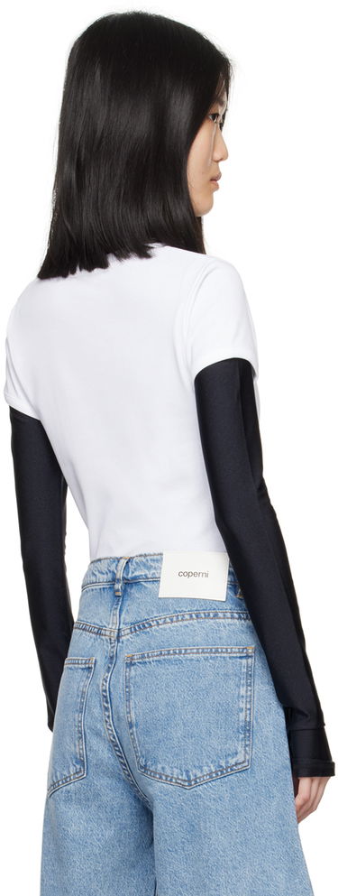 T-shirt Coperni Designer Second Skin Logo T-Shirt Hvid | COPJS07F5012, 2
