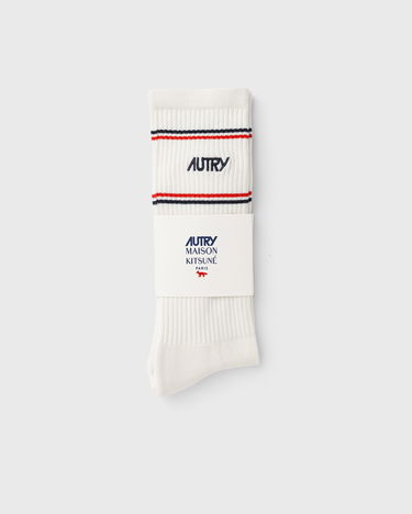 Sokker Autry Autry x Maison Kitsuné Crew Socks Hvid | SOPUMK4W, 2