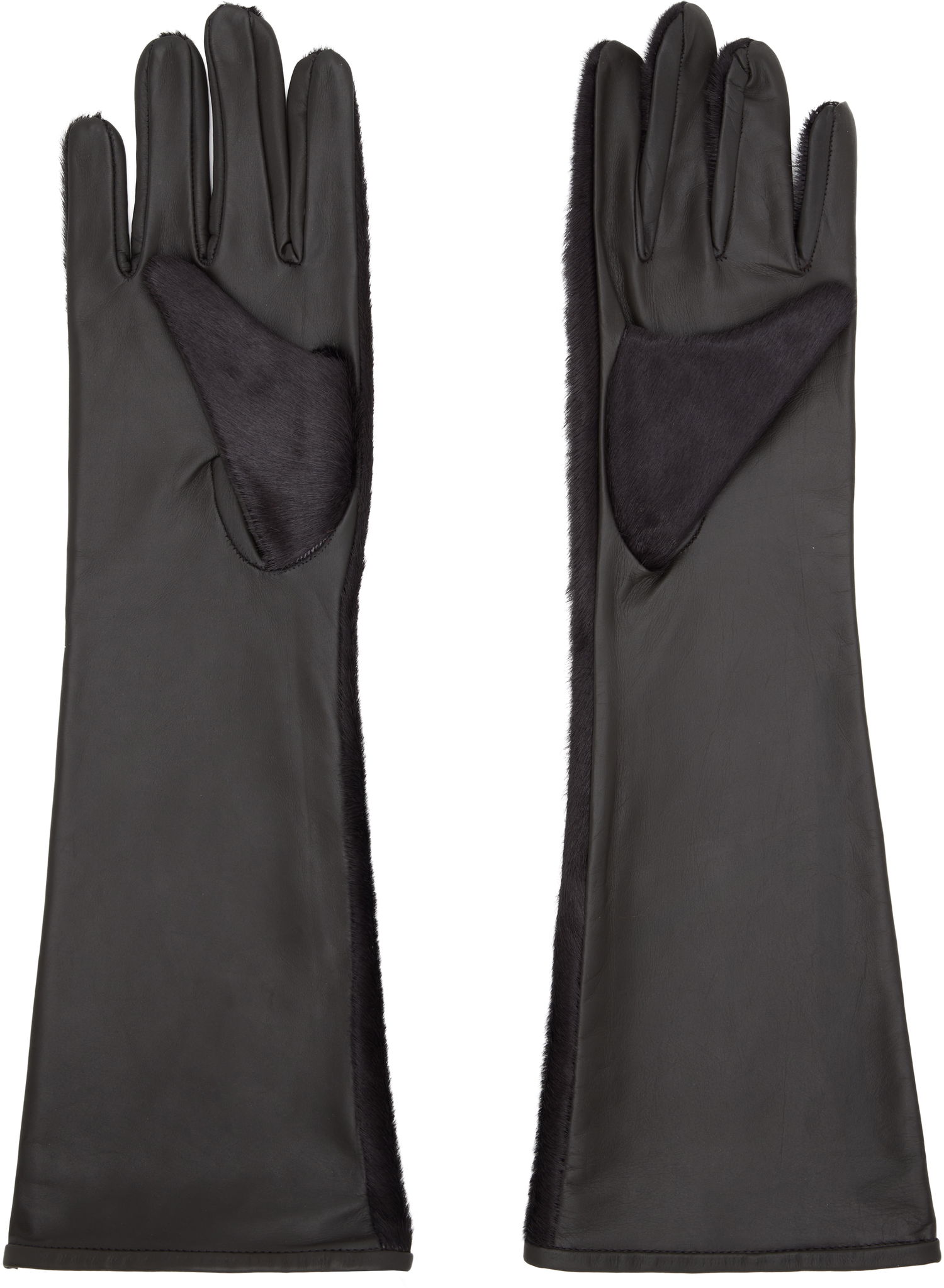 Handsker Loulou de Saison Loulou de Saison Edna Calfskin Gloves Sort | EDNA, 1