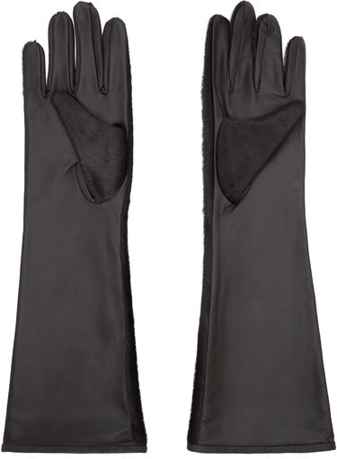 Handsker Loulou de Saison Loulou de Saison Edna Calfskin Gloves Sort | EDNA, 1