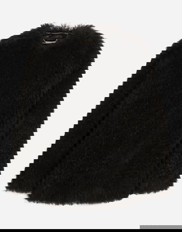 Jakke Dolce & Gabbana Goat Hair Cashmere Jacket Sort | F9S06FFUP84N0000, 0