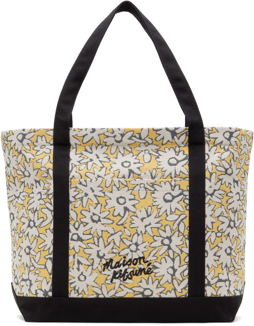 Mulepose MAISON KITSUNÉ Maison Kitsuné Daisy Field Jacquard Tote Bag Gul | OW05121WB0023