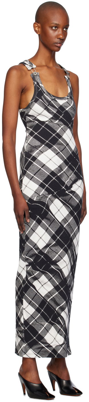 Kjole Jean Paul Gaultier Gaultier Tartan Maxi Dress Sort | 24/31-F-RO302-J565-000201, 1