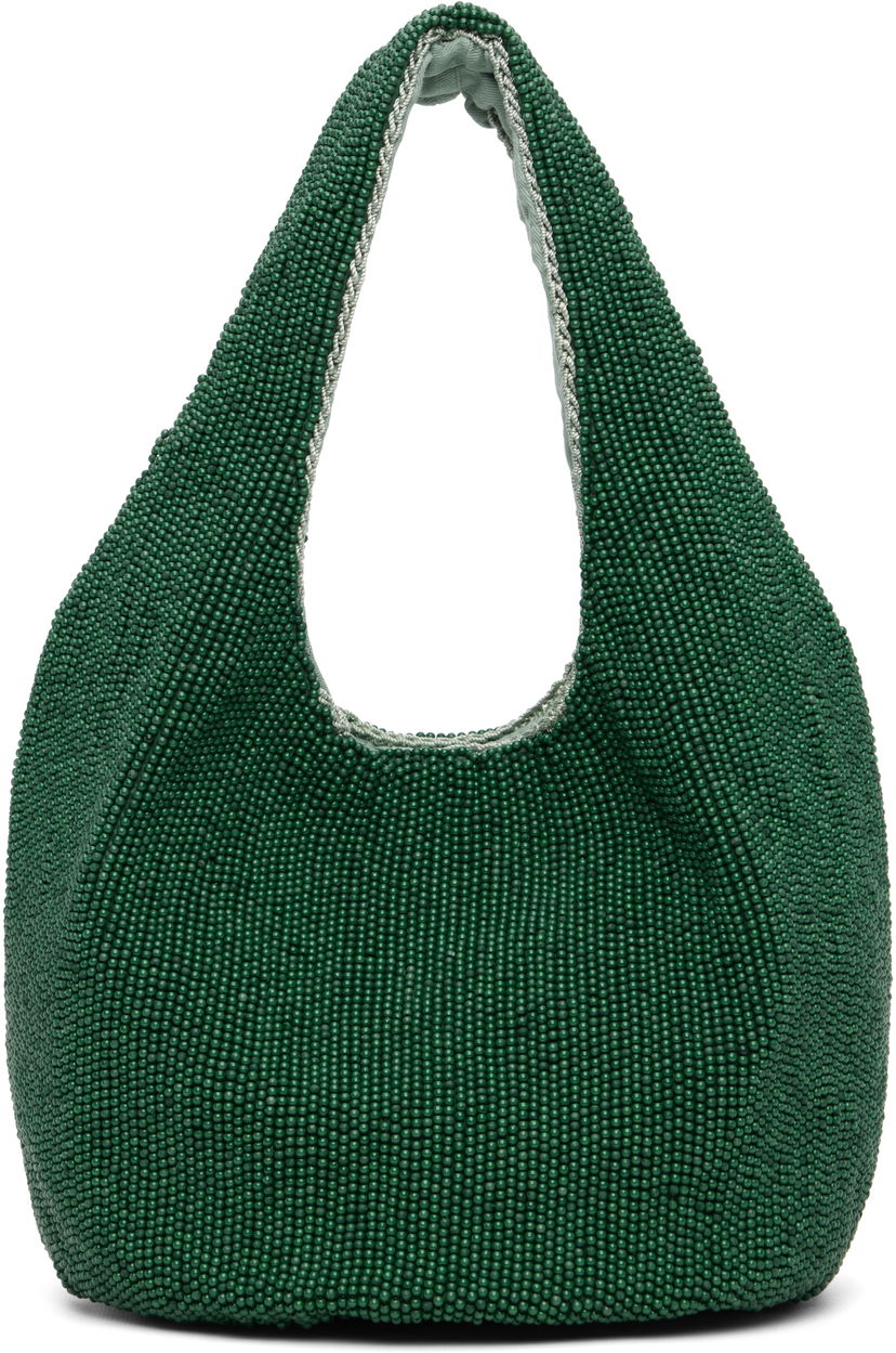 Mulepose JW Anderson Mini Beaded Shopper Tote Grøn | HB0744-FA0469