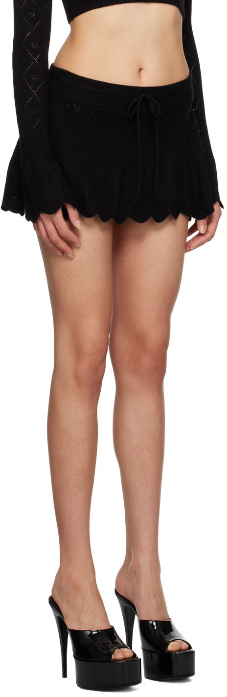 Nederdel GUIZIO Guizio Scalloped Miniskirt Sort | DGF22M603_BLK, 1