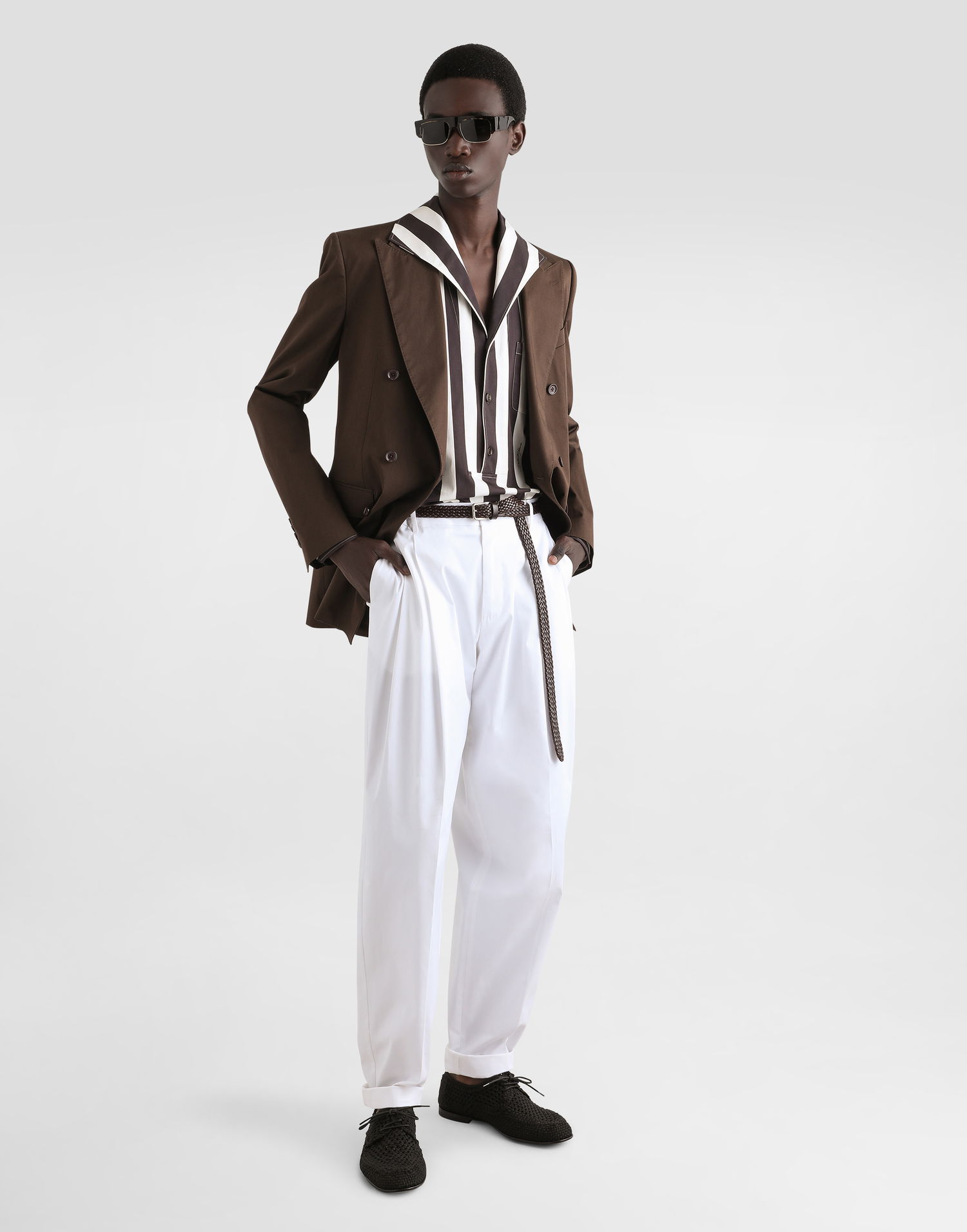 Bukser Dolce & Gabbana Dolce & Gabbana Cotton Gabardine Double Darts Pants Hvid | GP10DTFUFNVW0111, 1